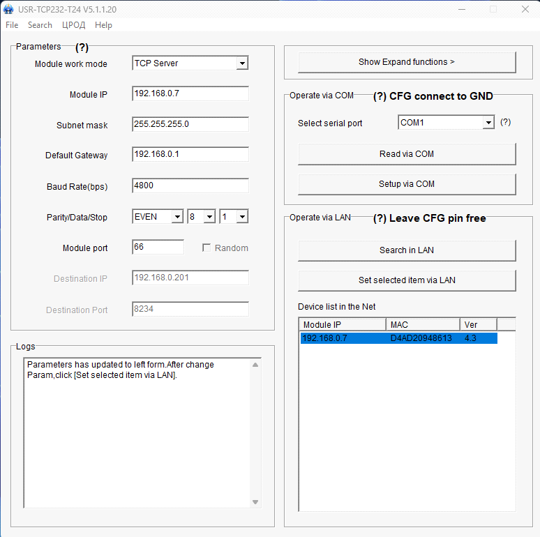 USR-TCP232-T24